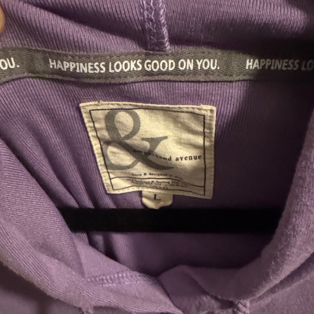 Ampersand Avenue Tunic length Purple Hoodie - Picture 2 of 5